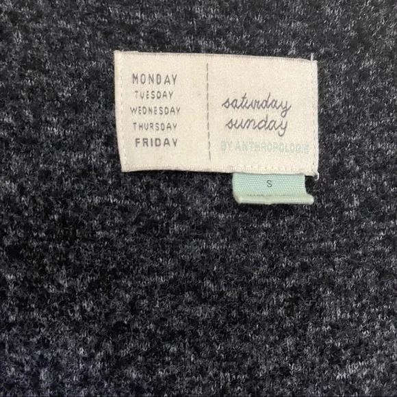 Anthropologie Saturday Sunday Gray Crossover Long Sleeve Sweater Dress - Picture 10 of 12